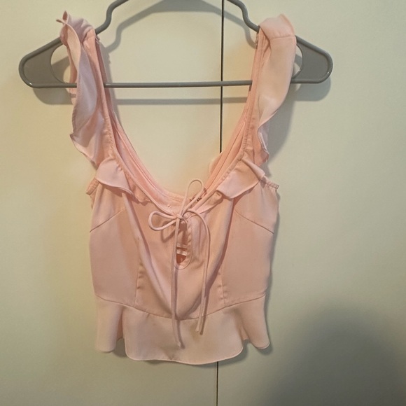 Superdown Pink Ruffle Top - Picture 2 of 4